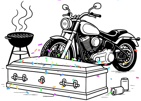 Biker:innen Abschiedsparty - Ab unter die Erde - Bestattungen Berlin